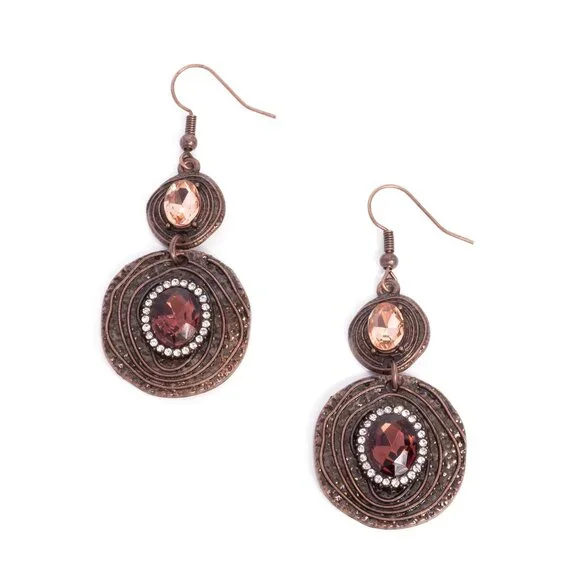 Ravishing Rings - Copper Earrings - Picture 2 of 2